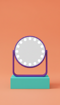Compact LED travel mirror