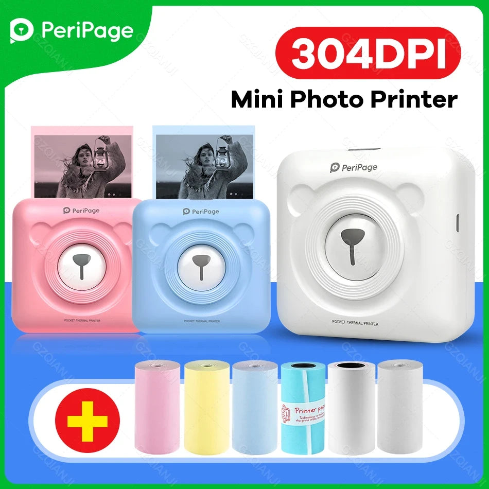 Mini Bluetooth Photo Printer – Portable Inkless Pocket Printer