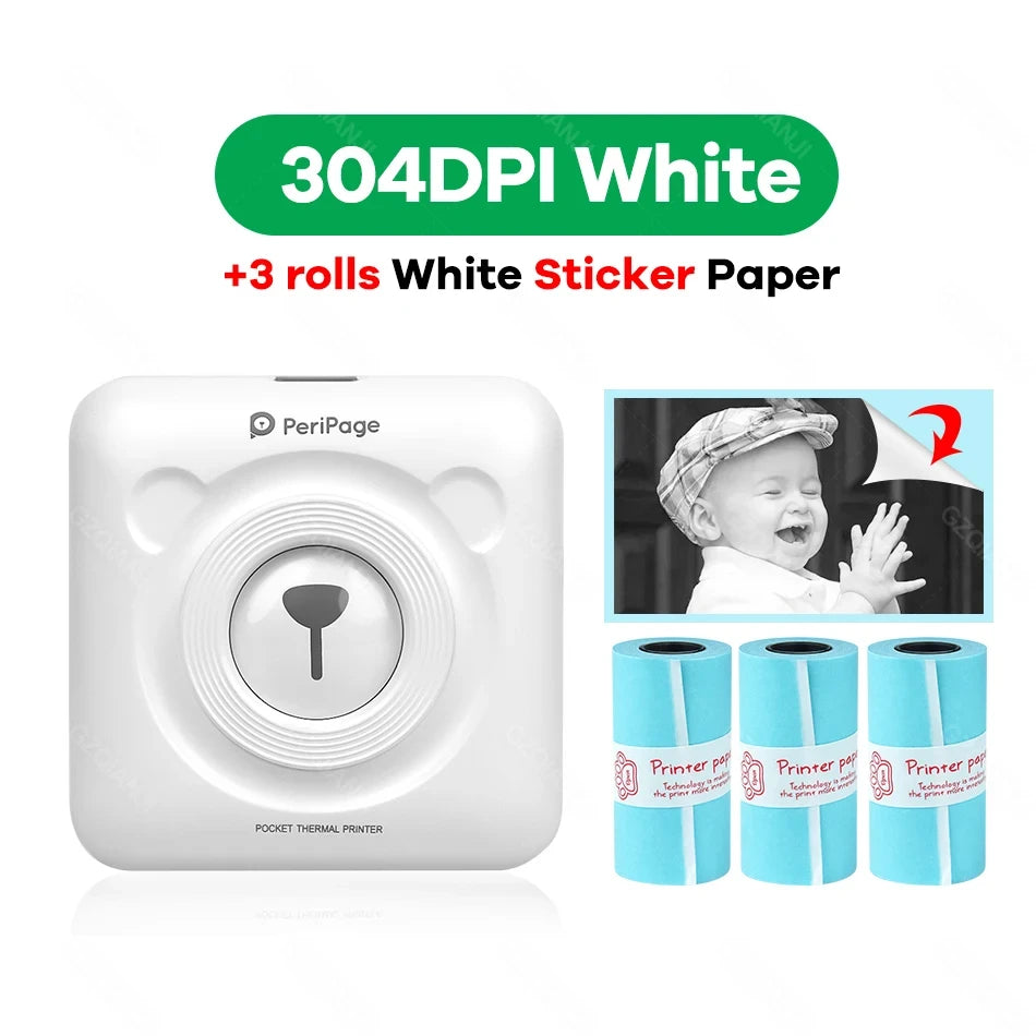 Mini Bluetooth Photo Printer – Portable Inkless Pocket Printer