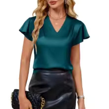 Elegant Chiffon V-Neck Blouse