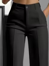 Women's High-Waisted Straight Pants