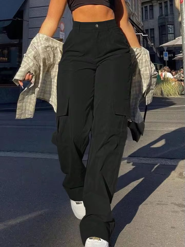 High-Waisted Cargo Pants