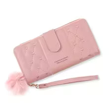 Women's Long Wallet & Wristlet Handbag – PU Leather Card Organizer