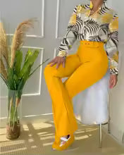 Women's Autumn Winter Trouser Set with Belt