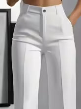 Women's High-Waisted Straight Pants
