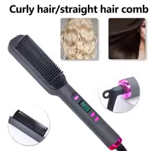 Electric Hot Comb Hair Straightener with Negative Ion Technology