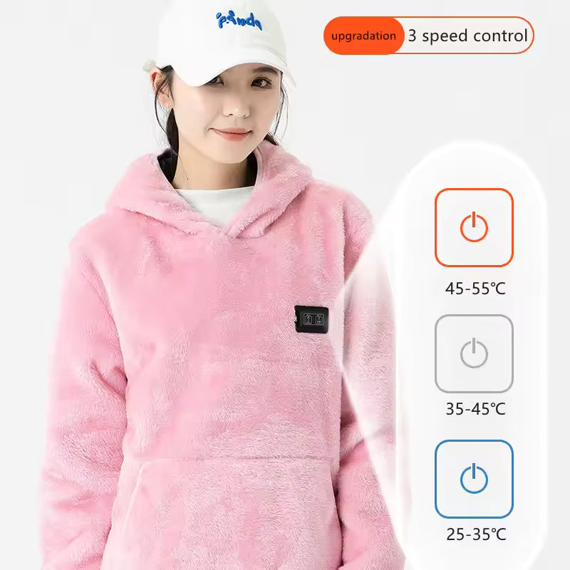 USB Infrared Heated Hoodie Waistcoat – 9-Zone Electric Vest (M-6XL)