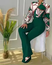 Women's Autumn Winter Trouser Set with Belt