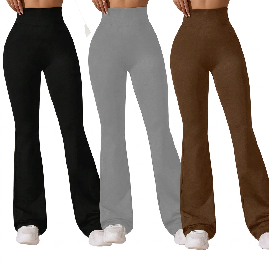 3-Pack High-Waisted Flare Leggings