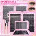 DIY Lash Extension Kit – Clusters Individual Eyelashes 9-16mm with Bond & Seal