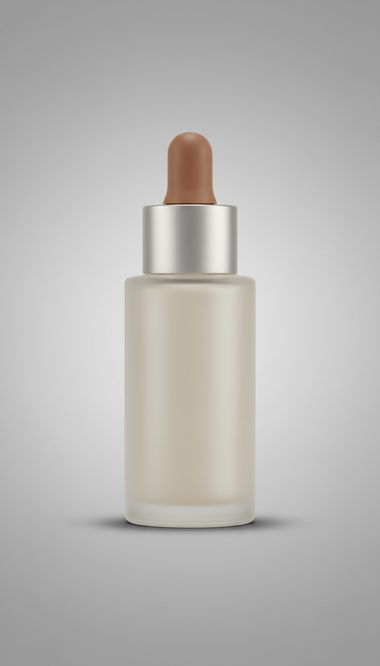 Minimalist Skincare Serum Glass Bottle