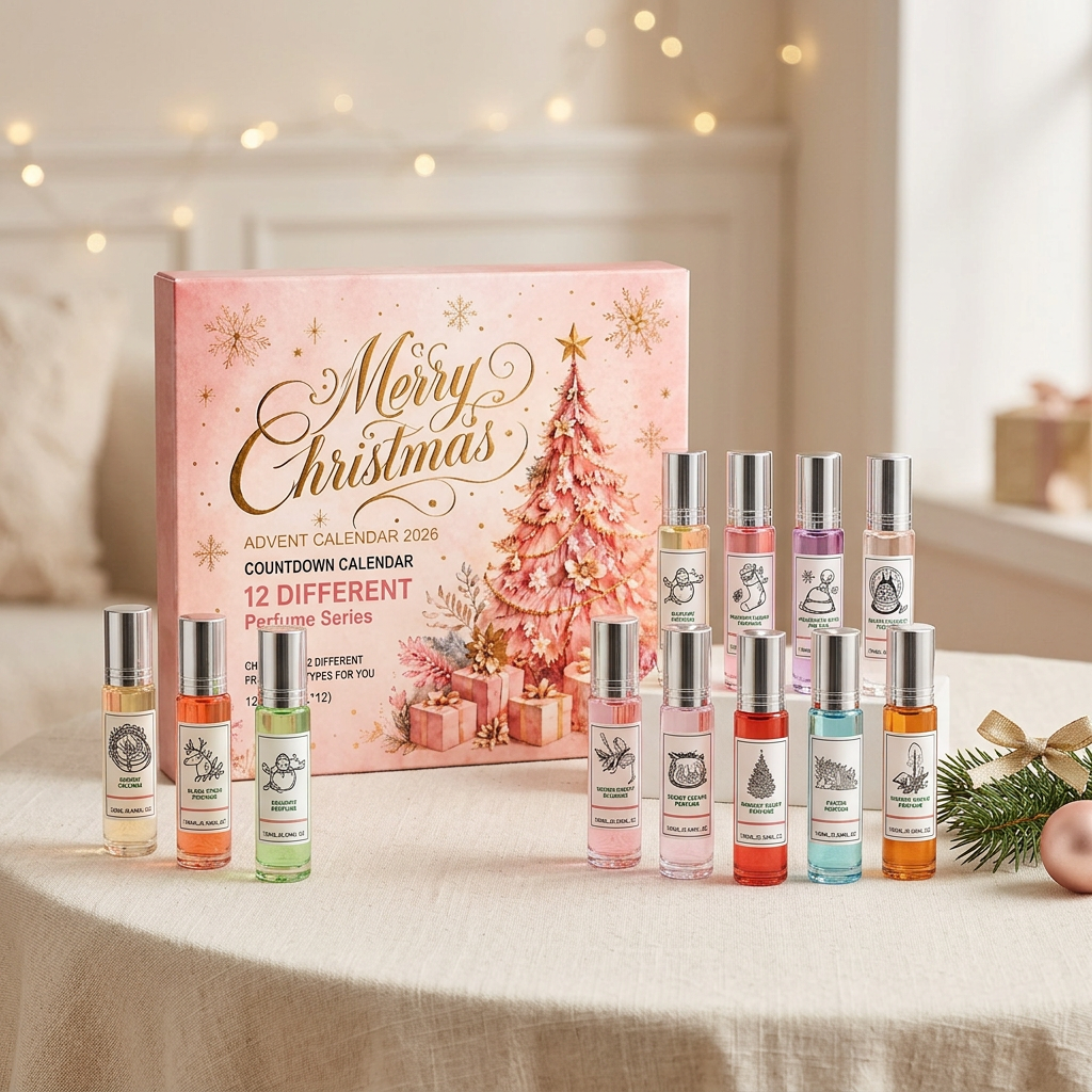 Festive perfume gift box photo