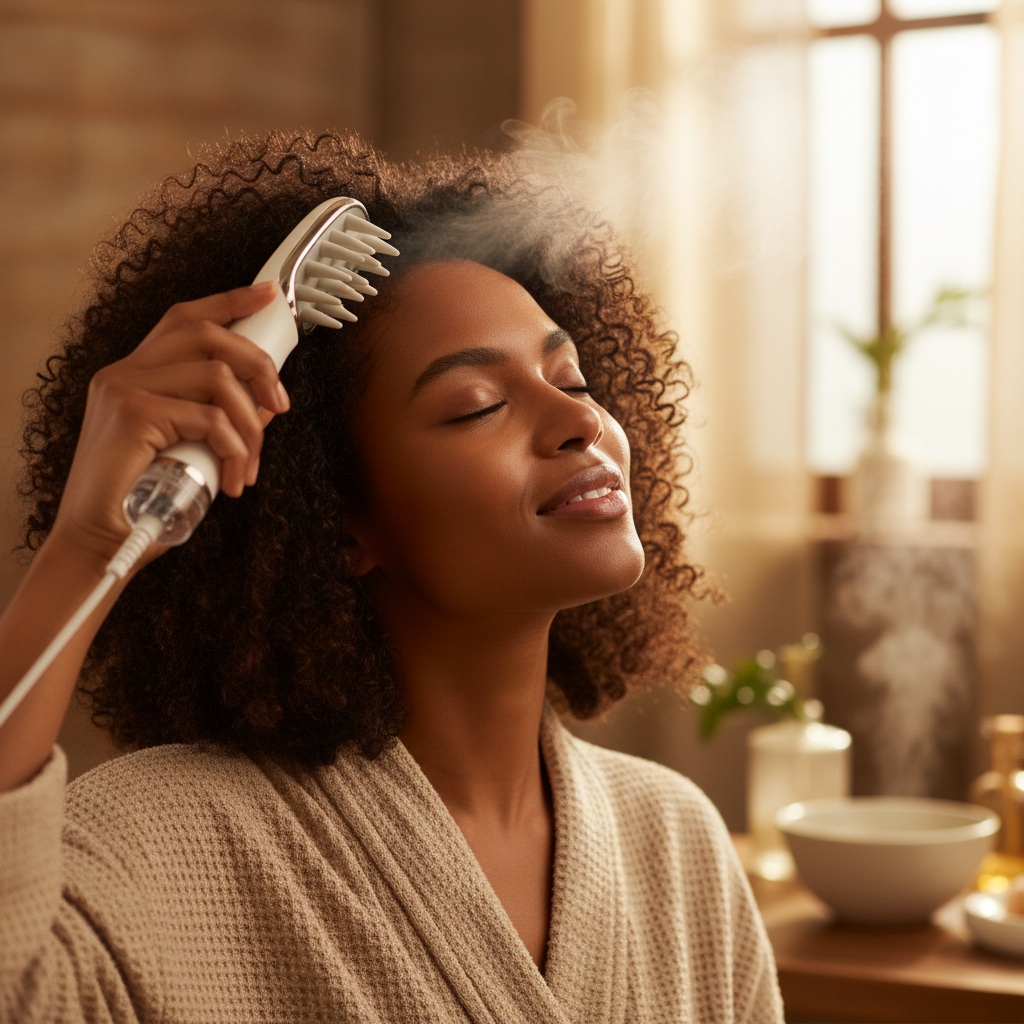 Electric Scalp Massage Comb – Air Cushion Hair Massager with Essential Oil
