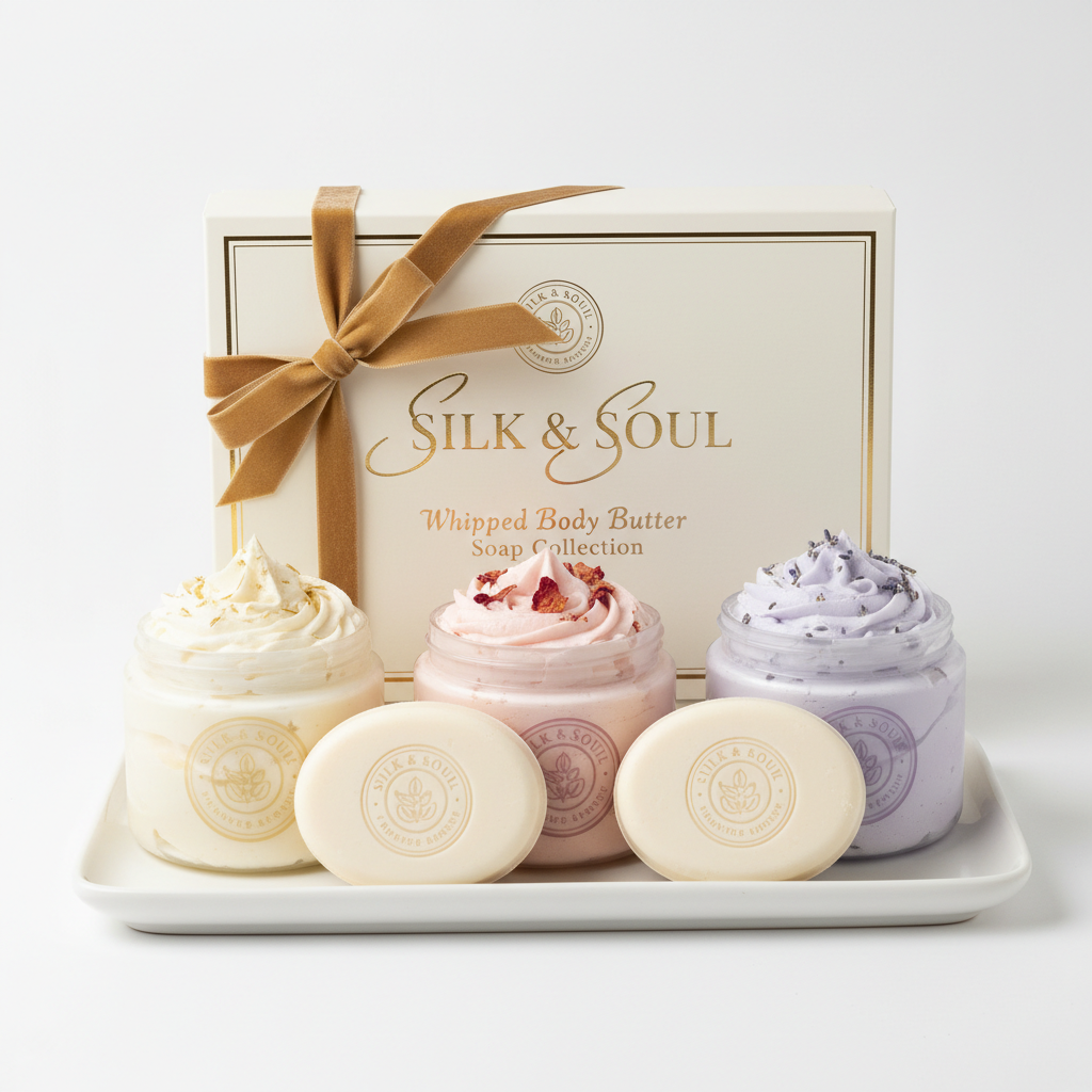Whipped Body Butter Soap Set – Luxurious Moisturizing Gift Set